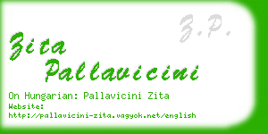 zita pallavicini business card